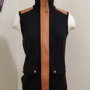 Ralph Lauren, Leather & cotton statement vest